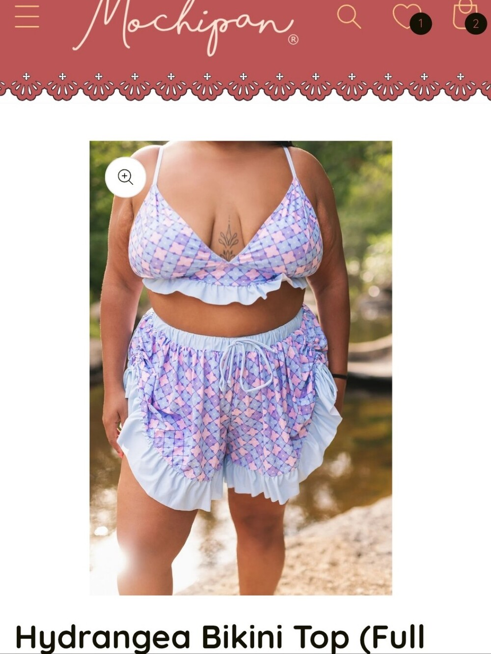 Mochipan Hydrangea Bikini Top